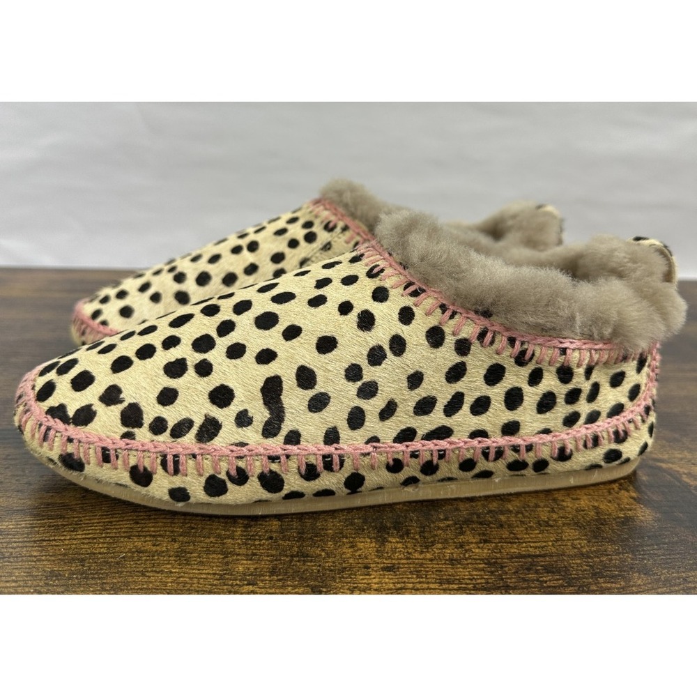 Laidback London Printed Embroidered Suede Slippers Size 37 US 6 Shearling Anthro - Picture 14 of 16